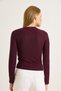 Women's Ottoman Crew Neck Stone-Embellished Blouse Burgundy - 3