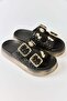 Women's premium high platform slippers - black - 4