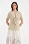 Women's Two-Piece Design Tshirt with Detachable Shawl Detail