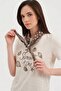 Women's Two-Piece Short Sleeve Design Tshirt with Detachable Shawl Detail