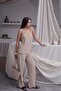 Women's Shay Strap Blouse Wide Leg Pants Summer Top and Bottom Set - 4