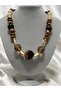 Wooden Bead Detailed Design Necklace - 3