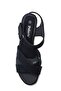 Polris Black High Heeled Comfort Sandals - 5