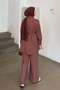Pocket Detailed Modal Hijab Suit in Bitter Brown - 4