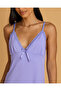 Women Purple Satin Camisole Mini Dress - 4