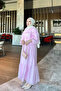 Pink Collar Ruffled Waist Tie Dress - 2