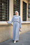 Women's Pleated Combed Cotton Suit Gray - 5