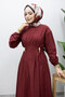 Double Buckle Pencil Dress Tsd260243 Fuchsia - 3