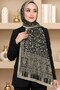 شال نسائي ناعم منقوش بالزهور باللون البيج الكاكي - 2