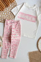 Girls' Logo Printed T-Shirt and Leggings Set Pink - 2