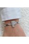 💎   Premium Silver Color Shiny Stone 316L Steel Letter P Women's Bracelet (23cm Length) - 2