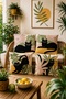 Floral Cat Patterned 4-Piece Throw Pillow Cover Set