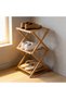 Foldable Bamboo Floor Type Stackable Shoe Rack Clothing/Bag Storage Shelf for Living Room-Modern Sho - 2