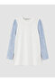 Vizyon New Season White Soft Touch Embroidered Women's Sweatshirt Tunic - 4