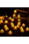24-Piece LED Real Wax Battery Operated Flameless Candle Tea Light Set White