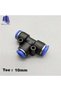 Pu Pipe And Fittings Polyurethane Pneumatic Pipe Push In To Connect Fittings Tee Pack Of 5 10Mm - 2