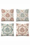 Matching Tie-Dye Patterned 4-Piece Throw Pillow Cover Set - 3