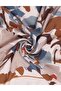 Retro Floral Patterned Viscose Scarf Coffee - 2