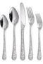 20 Pcs Vintage Carved Floral Silverware Set for 4, Stainless Steel, Dishwasher Safe