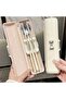 Travel Silverware Set with Case, Portable Lunch Utensils Set for Work, Reusable Travel Cutlery Set - 2