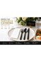 Black PLA Cutlery Set with Napkin, Pack of 10, Reusable Fork Spoon Knife Combo for Parties, Travel, Catering, Picnic & Food Serving Use - 5