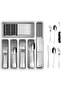 49-Piece Stainless Steel Silverware Set with Cutlery Organizer, Service for 8 with Steak Knives and Kitchen Utensils