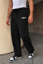 Bathing Ape Printed Baggy 3 Yarn Rastered Loose Cut Straight Leg Black Winter Sweatpants Rf0624 - 3