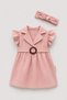 Dusty Rose Baby Dress with Belt Buckle - 2