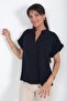Women's Hakim V-Neck Off-Shoulder Crepe Satin Blouse - 2