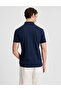 Navy Blue Slim Fit 100% Cotton Buttoned Polo Collar T-Shirt 50321028-Vr033 - 5