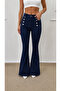 Women's High Waist Button Detailed Spanish Flare Jeans