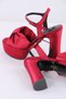 Satin Platform Heeled Evening Dress Shoes - 2