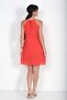 Women's Short Chiffon Dress with Ruffle Front and Lining - 4