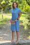 Light Blue Tencel 100% Cotton Dress - 2