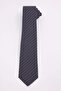 Anthracite Gray Pink Striped Classic Tie with Collar Handkerchief - 5