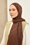 شال قطني صغير من نايا بلون الشوكولاتة البني - 4
