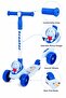 Blue 3 Wheel Bunny Kids Scooter with LED Light Up Wheels, DAT, Ages 3-10, Hediyelik - 8