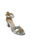 4265-26 Patent Leather Stone Cross Strap Medium Heel Large Size Women's Sandals (5.5cm) 41-43