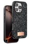 Onegif iPhone 16 Pro Max Compatible Bright Glitter Cover - Black