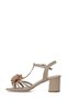 26S-712 Beige Women's Heeled Sandals - 3