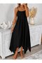 Women's Rope Strap V-Neck Aerobin Dress with Asymmetrical Detail - 4