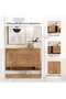 Ahweri Shoe Rack 16 Pairs With 3 Door Veneer - Beige - 4
