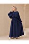 Ankanoor Oversize Muslin Hijab Dress with Cape on the Front 145 cm Anka265156