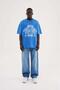 Men's Mchnst Tiger Detailed Knitwear T-Shirt Cobalt Blue - 4