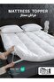 Mattress Topper 180x200+8cm Thick 900GSM Filling and Plush Brushed Fabric with 4-Side Elastic Bands White