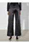 Black loose fit wide leg women's pants from plus-store - 4