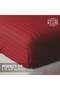 1-Piece Microfiber Fitted Sheet Striped,Color: Marron, Single (90x 190cm),Design Soft Fabric Deep Pocket Elastic Edge Bed Linen - 3