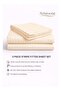 3-Piece Striped Microfiber Fitted Sheet Set Super King 200x200cm – Cream - 2