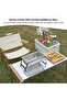 Mini Portable Charcoal BBQ Grill Foldable Stainless Steel Tabletop Barbecue Grill for Camping Picnic Hiking Travel - 5