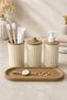 4 Piece Bathroom Set Modern Striped Design |   Organize |   Pamutcukluk |   Organizer |   Liquid Soap Dispenser |   Toothbrush Holder - 3